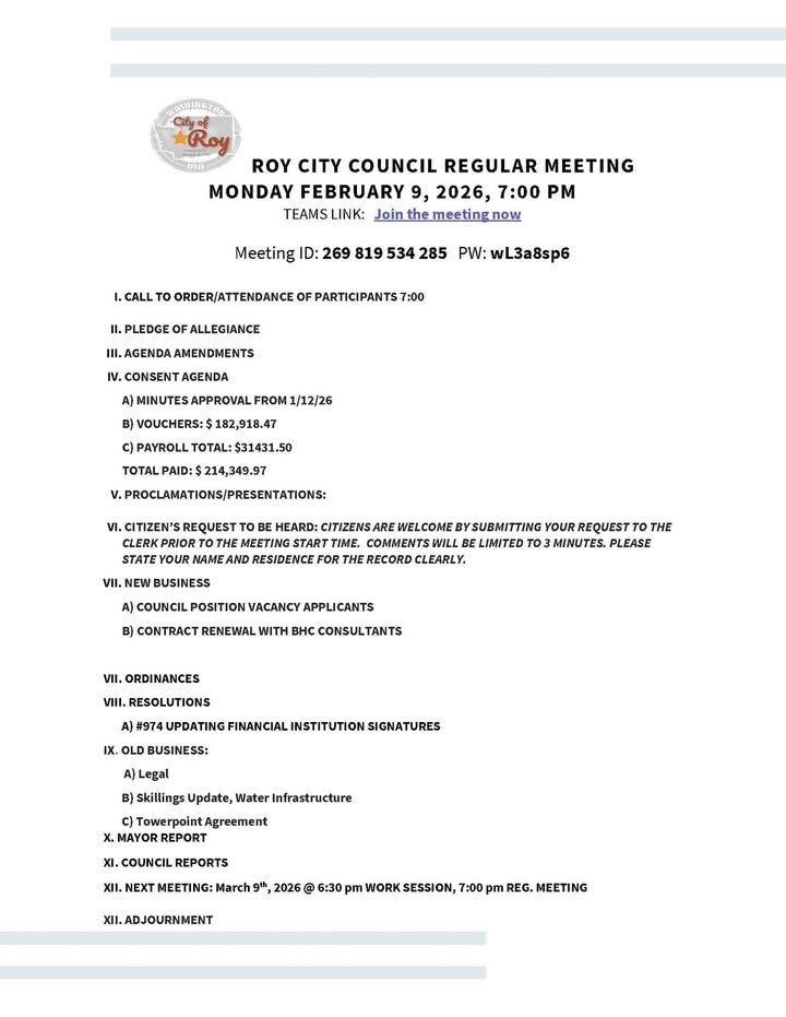 City Of Roy, WA. - Government